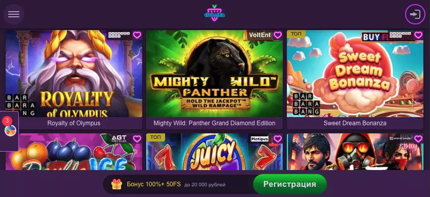 Clubnika Казино на телефон