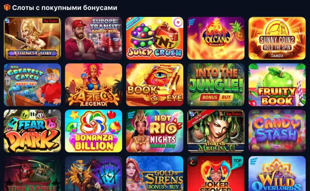 Лучшие слоты с покупными бонусами